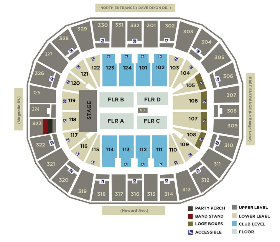 Seating Charts | Smoothie King Center